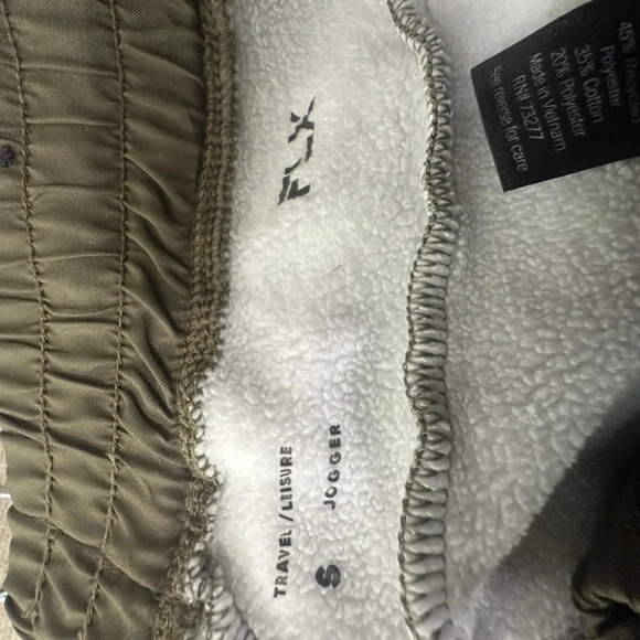 FLX Light Gray Cargo Pants with Elastic Waistband and Tapered Legs - Picture 10 of 11